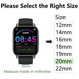 OUTPUTBT Nylon watch strap 20 mm for uaue strap for Tensky ID208 plus replacement strap for BANLVS, RUIMEN G20, NAIXUES S53, AGPTK LW31, ENOMIR ID208, HUAKUA G20, RIVERSONG MOTIVE 3, IOWOD0 R3Pro