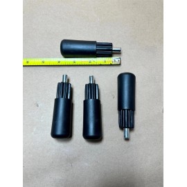 Via Seating 4x Pack Via Seating Vista II Chair Seat Plastic Leg Feet Foot - Black