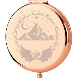 WSNANG A Court of Thorns and Roses Merch Bat Wings Compact Mirror Literature Friend Gifts City of Starlight Gifts (VelarisWingsMirror2)