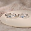 BYETOCE 2 Rings for Couple Rings Set Sterling Silver Matching