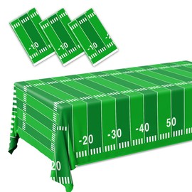 3Pcs Football Field tablecloths-Football Party Supplies Green Football Rectangular Plastic Table Covers for Birthday,Game Day Party
