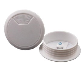 6 Pcs 2 Inch Plastic Desk Cord Cable Hole Cover Grommet Computer Cable Hole Cover Plug Cap White