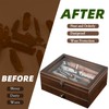Knife Display Case Knife Collection Display Holder with Glass Lid,