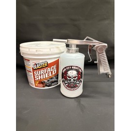 Gallon Amber PB Blaster Surface Shield, Standard Undercoating Spray Gun, and 1 White Quart Bottle