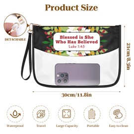 Christian Religious Gift for Women Bible Verse Zipper Makeup Bag Inspirational Faith Gift Christmas Birthday Spiritual Gifts for Female Best Mom Grandma Friend Sister Cosmetic Bag Clear Toiletry Pouch