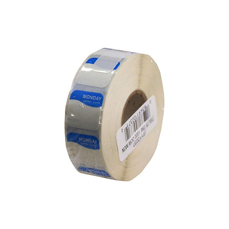 DayMark Day of the Week Dissolvable Label, Monday, 3/4" x