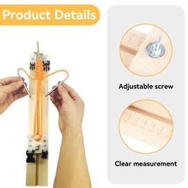 Paracord Jig, 13.9 x 2.4 x 1.4 Inch Paracord Device Wooden Stencil Adjustable Paracord Stencil Braiding Bracelets Tool Necklace Bracelet Maker Wooden Bracelet Braiding Weaving Craft Tool Kit