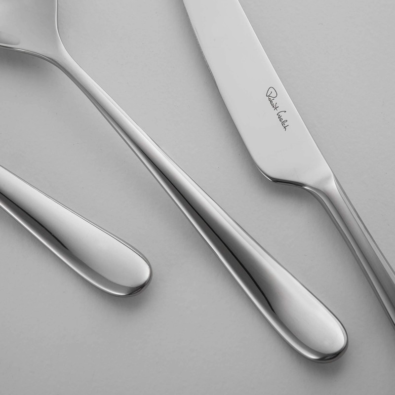 Robert Welch Kingham Bright Cutlery Coffee/Espresso Spoon, Set of 8.