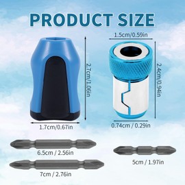 Tinoaly 6pcs Magnetic Screw Rings with 3pcs 50/65/70mm Ph2 Bits, Removable Magnet Screw Driver Magnetizer Ring Holder for 1/4"/6.35mm Hex Screwdriver, Power Drill and Hand Tools (4 Colors)