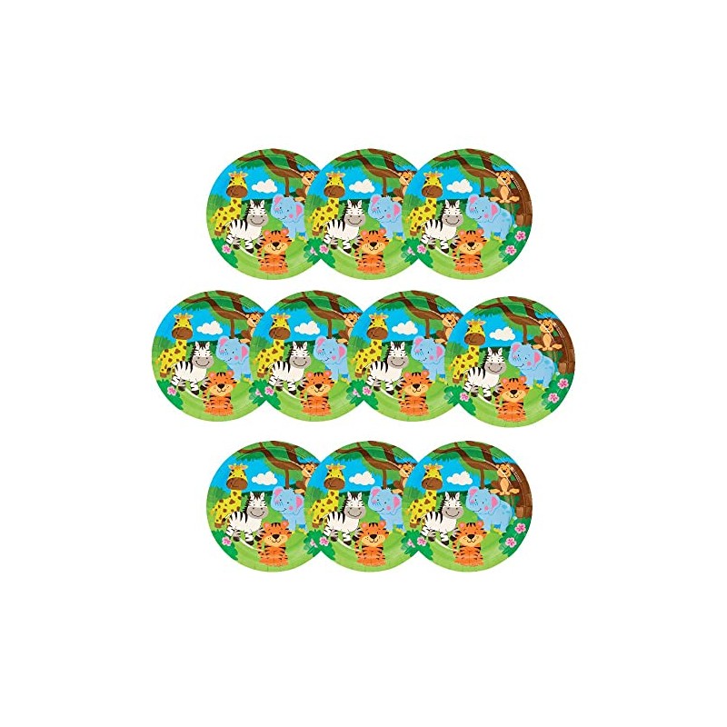 Baker Ross FX101 Jungle Chums Party Plates - Pack of