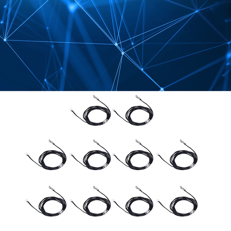10Pcs Temperature Sensor Probe NTC Thermistor Temp Transducer Cold Pressed