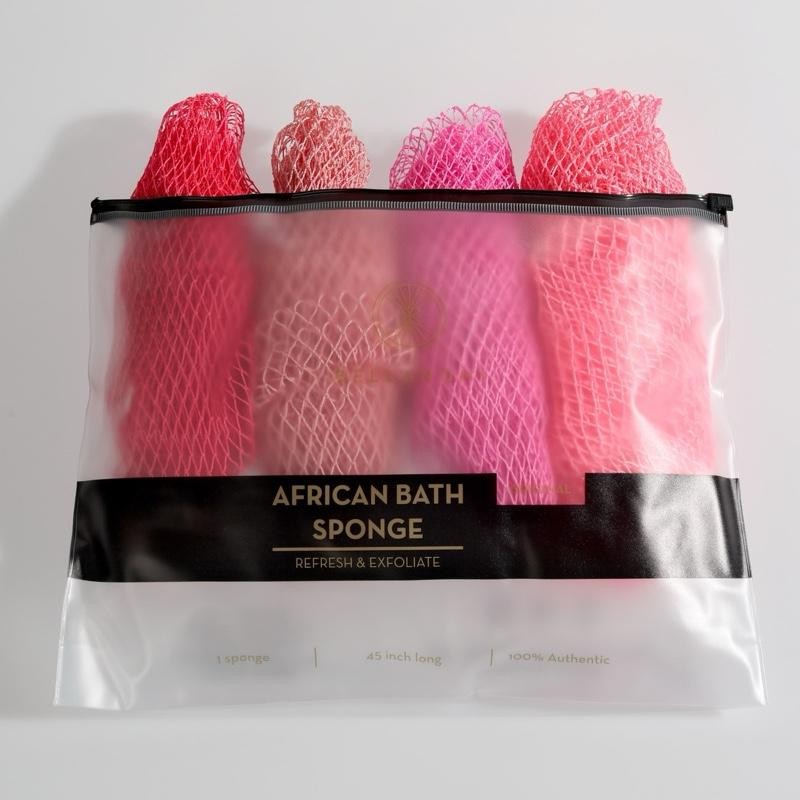 4 Piece African Exfoliating Net Sponge Bundle, Ethically Sourced from