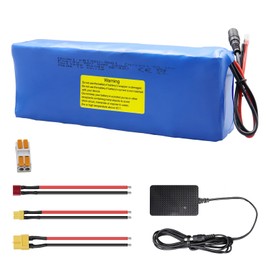 KBT 36V 9Ah Rechargeable Li-ion Battery with Charger, Charging Cable, Cable Connector, Build-in 10A BMS