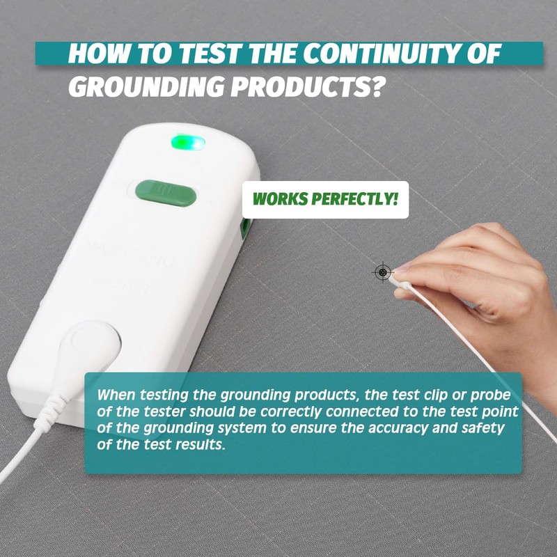 GRUENERDE Grounding Bed Sheets Grounding Fitted Sheet Queen Conductive Grounding