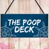 RED OCEAN Funny Nautical Theme Sign For Bathroom Toilet Loo