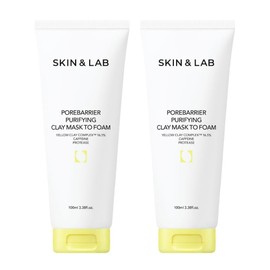 SKIN & LAB Pore Barrier Purifying Clay Mask Toform, 3.4 fl oz (100 ml), Set of 2