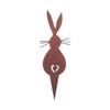 CENPEK Outdoor Easter Decoration Rusty Iron Bunny Decoration Outside Garden