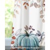 Fall Thanksgiving Kitchen Curtains Valances for Windows Watercolor Autumn Pumpkins
