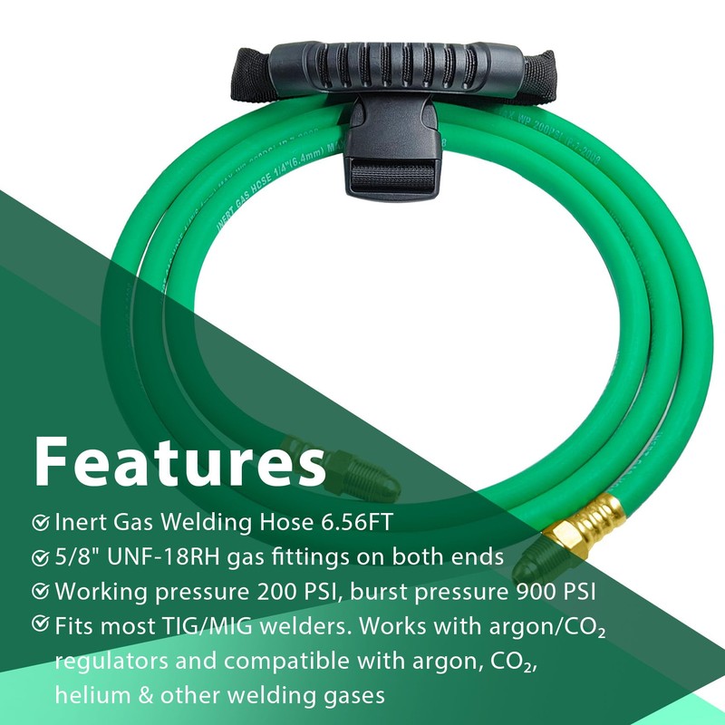 5FT, 6,56FT, 10FT Argon Gas Hose, Inert Gas Welding Hoses