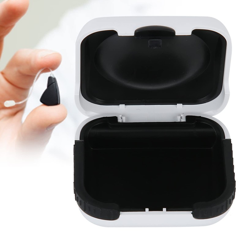 Haosie Hearing Aid Case, 2.6 x 2.6 x 1in ABS