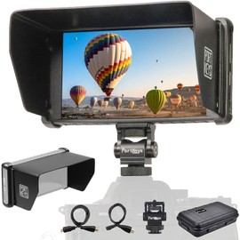 Portkeys PT6 Monitor de cámara de 5.2 pulgadas con brillo de 600 nits y cobertura de espacio de color 100% DCI-P3 – Puertos de entrada/salida HDMI y capacidades de salida 3D-LUT