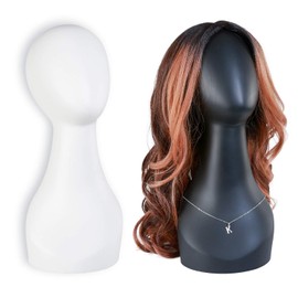 STUDIO LIMITED Durable PP Material Plastic Mannequin/Manikin Head for displaying Wigs, Hats, Necklaces (Pearl White)