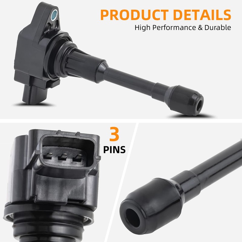 DEAL 4Pcs Ignition Coil Packs + Double Iridium Spark Plugs