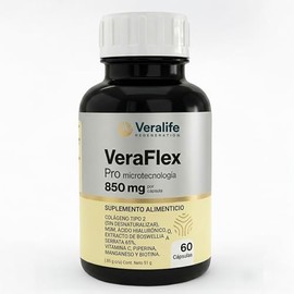 Veraflex Colágeno Tipo Msm Ácido Hialurónico Boswellia Vitamina Suplemento Cápsulas 850 Frasco Bienestar Articular Veralife