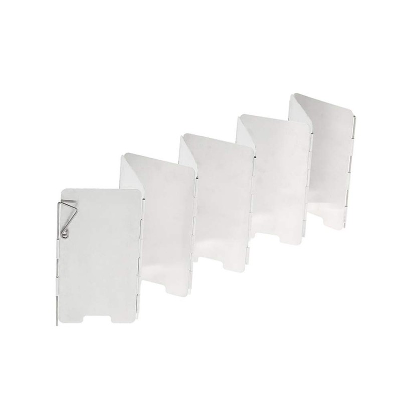Mintice 9 Plate Outdoor Aluminium Wind Protection Foldable Windscreen Camping