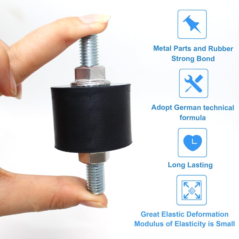 BOPOREAE 4 Pcs M10 40 x 30 mm Rubber Isolator