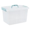 Pekky 12 Quart Plastic Lidded Storage Bin, Clear Latching Box