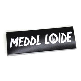 Meddl Loide Car Sticker Haevy Metal Outdoor Rectangular Hard Blues Rock Music Sticker Black White Pack of 2