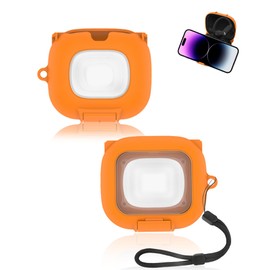 Schutzhülle für Beats Powerbeats Pro 2 Ohrhörer, yystao weiche Silikonhülle kompatibel mit Beats Pro 2, mit Umhängeband, Kombinierter Schalter mit Halterung, Orange