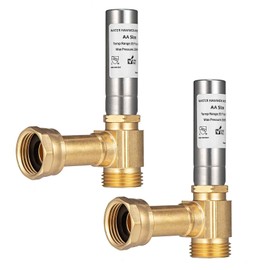 (2 Pack) Lidertik Water Hammer Arrestor Washing Machine 3/4 Absorb Shock and Reduce Noise Laundry Washer Knock Valve Garden Hose Air Inline Sink Dishwasher LI-Y241-11-11-S(2 PACK)