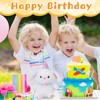 MILEGI Happy Birthday Interactive Bunny, Clapping Activates Singing Dancing Shaking,
