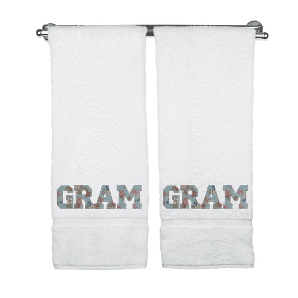 Monogrammed Towels, Personalized Gift, Set of 2 - Embroidered Writing