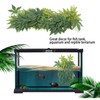 Green Artificial Plant Fake Leaves Aquarium Fish Tank Reptile Terrarium