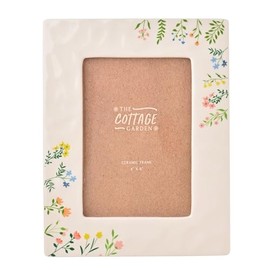 Widdop Cottage Garden Flower Photo Frame - 4" x 6" - Ceramic Material - Botanical Picture Frame Gift For Her Mother's Day Present