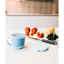 nip Snack Box for Babies and Toddlers, Snack Cup Handle and Lid, Crumble-Free Grab Box, Ideal for Home or Travel, BPA-Free, Melamine Free, Sustainable, Blue