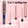Bo'laiya 5 in 1 Curling Iron Set with Thermal Brush