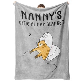Musaecoin Nanny Gifts, Blanket Gifts for Nanny from Grandchildren, Nanny Birthday Gifts, Presents for Mother's Day, Christmas, Blanket for Nanny, Grandma, Nan, Nana, 50 x 60 in