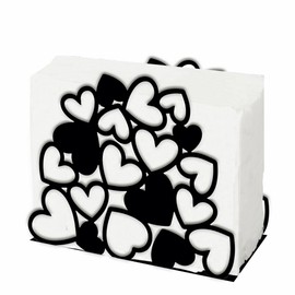 SUPERDANT Napkin Holder in Heart Shape for the Table Cocktail Napkin Holder Tissue Dispenser Made of Metal for the Kitchen Table Napkin Dispenser in Heart Shape for Dining Room Restaurants Table