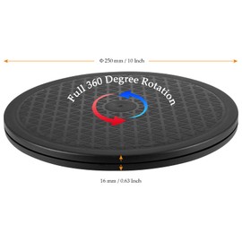 MUKCHAP 4 Pack 10 Inch Rotating Swivel Stand Turntable, 360° Round Swivel Turntable with Steel Ball Bearings, Multi-use Lazy Susan for Various Utility Uses, 55 Lbs Carrying Capacity