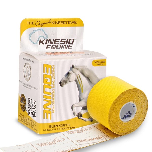 Kinesio Equine Tape - Tex Gold FP Horse Tape  -Tape Made Specifically for Horses  - 2”x 16’ Rolls - Yellow