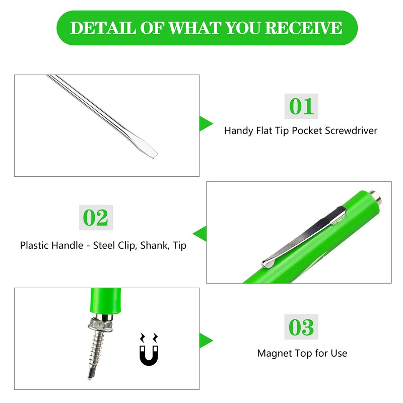 TASAN RACING 10Pcs Mini Tops and Pocket Clips Pocket Screwdriver