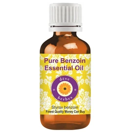 Huile essentielle de benjoin pur Deve Herbes (benjoin de Styrax) distillée à la vapeur de qualité thérapeutique à 100% Pour les soins personnels 15ml (0,50oz)