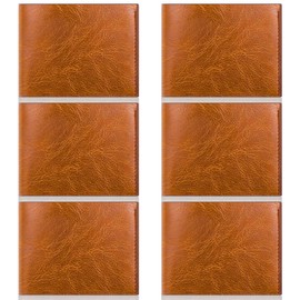 Sotiff 12 Pcs Leather Wallets Bulk for Men PU Trifold Blanks Wallet in Bulk for Laser Engraving Christmas Father Gift(Khaki)