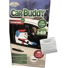 Christmas Inflatables Snowman Car Buddy Inflatable Ride-Along - 3.5' Indoor / Outdoor Holiday Decoration - Includes Repair Patch, WHITE (zxcc12v2a)