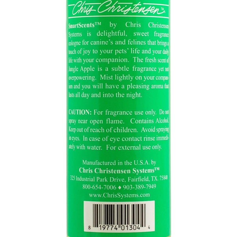 Chris Christensen Smart Scents Jungle Apple Dog Cologne, Groom Like