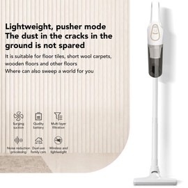 banapoy Akku-Staubsauger, Wiederaufladbarer Stabstaubsauger mit 2000-mAh-Akku, Mehrzweck-Handstaubsauger für Heim-Hartboden-Teppich-Tierhaare